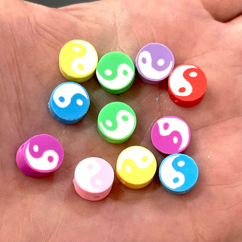 10mm Polymer Clay Round Beads,10 Beads in a Pack£1.2