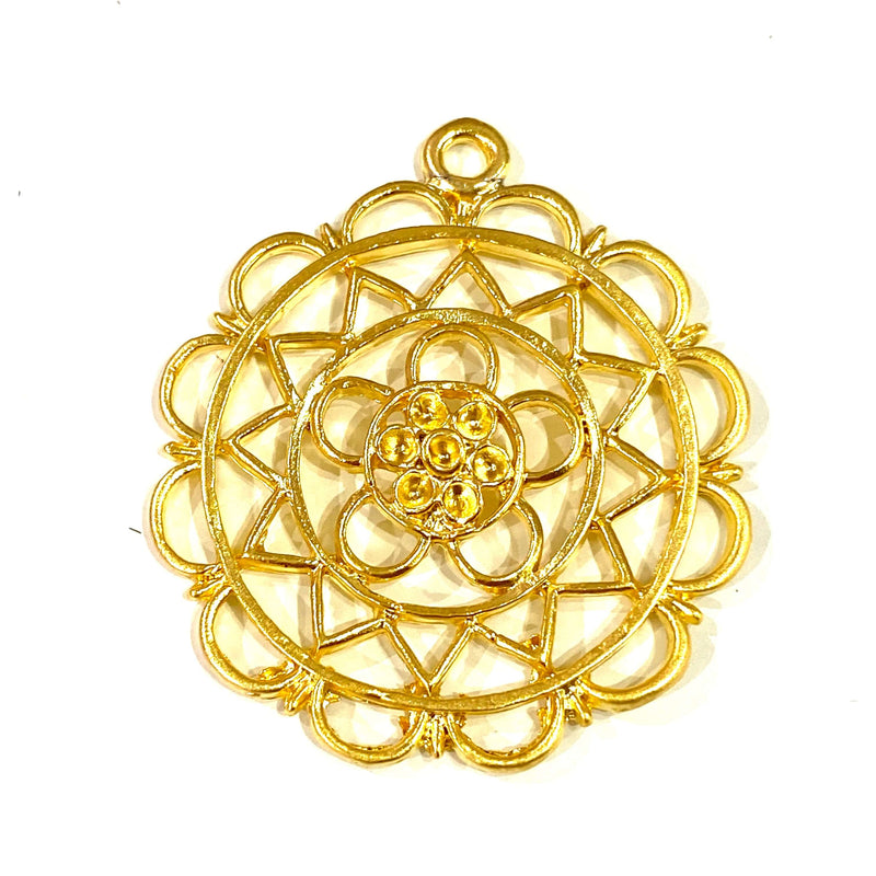 24Kt Gold Plated Authentic Pendant, 36mm Gold Pendant£1.5