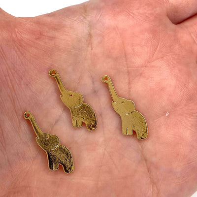 24Kt Gold Plated Brass Elephant Charms, 3 pcs in a pack£1.5