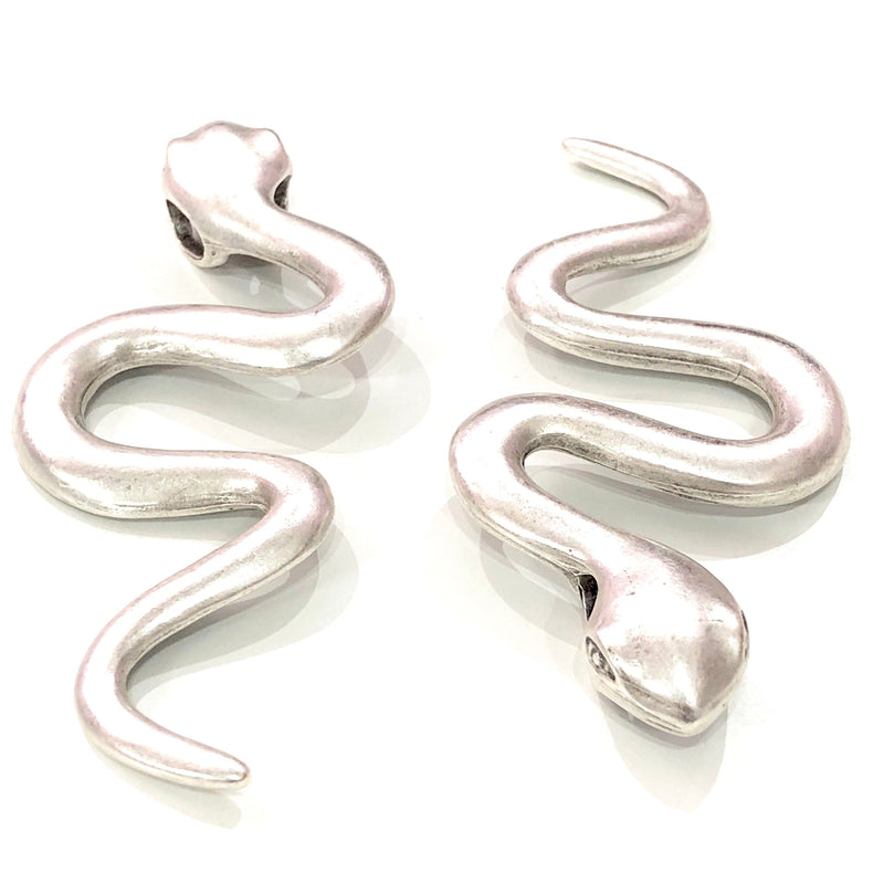 Silver Snake Pendant, Large Silver Snake Pendant