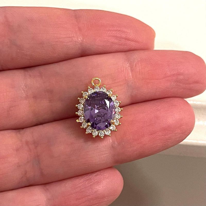 Violet Swarovski Crystal Charm