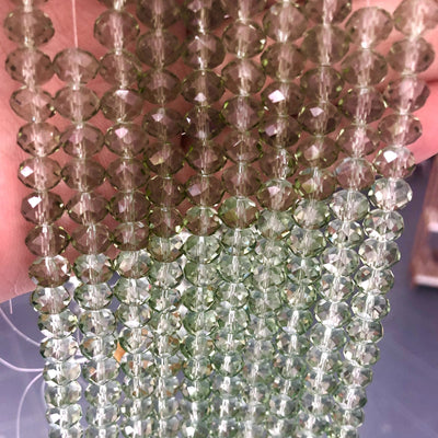 Crystal faceted rondelle - 72 pcs - 8 mm - full strand - PBC8C11 £1.5