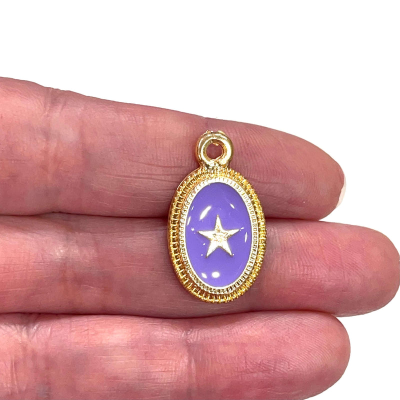 24Kt Gold Plated Enamelled Star Pendant