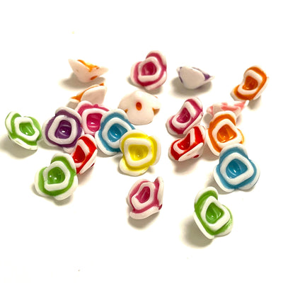 Acrylic Rose Charms,Assorted Pack Acrylic Rose Charms, 50 gr pack