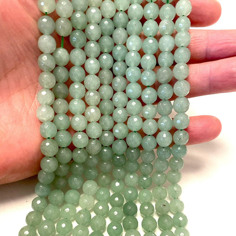 Genuine Aventurine Beads 8mm Faceted 46 Beads