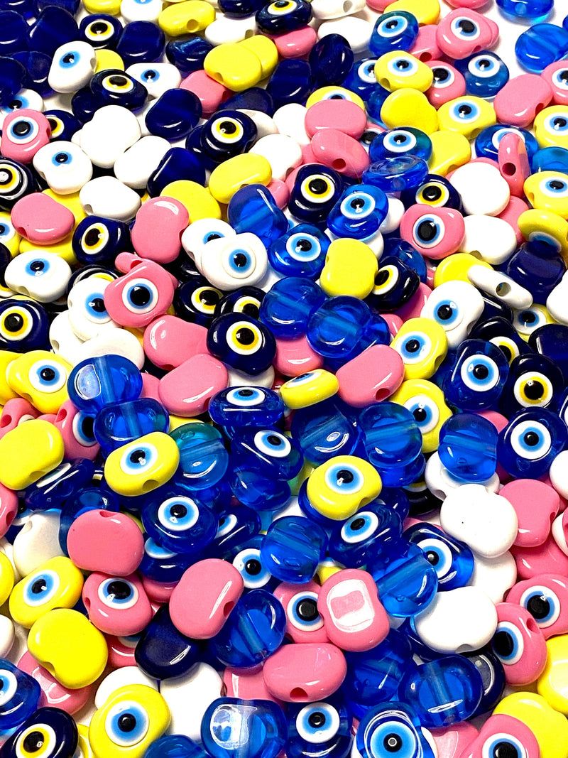 Large Hole Evil Eye Resin Beads, 20mm Beads, 3.6mm Hole, 5 Beads in a Pack