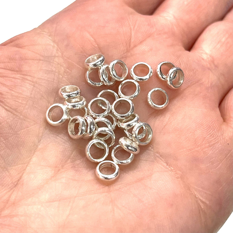 Silver Plated 6mm Spacer Rings