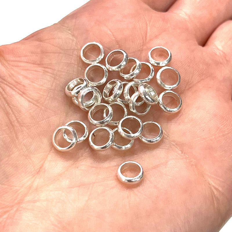 Silver Plated 7mm Spacer Rings