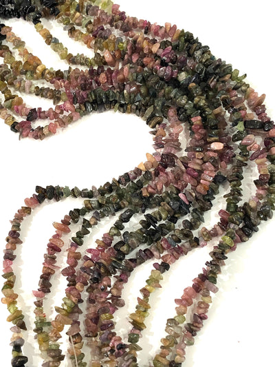 Rainbow Tourmaline Natural Chips, 40 Cm Strand,Freeform Natural Rainbow Tourmaline