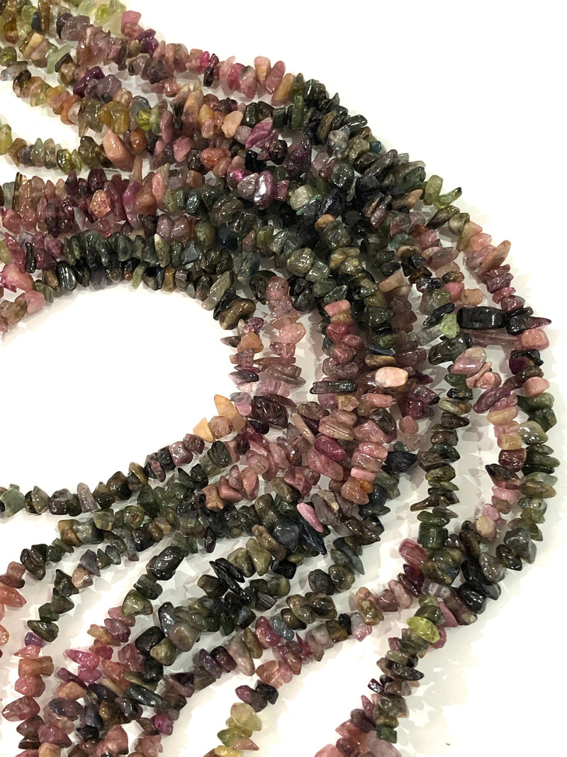 Rainbow Tourmaline Natural Chips, 40 Cm Strand,Freeform Natural Rainbow Tourmaline