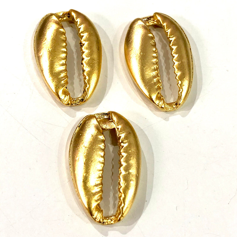 Cowrie Shell Charms 22Kt Matte Gold Plated Cowrie Shell Charms