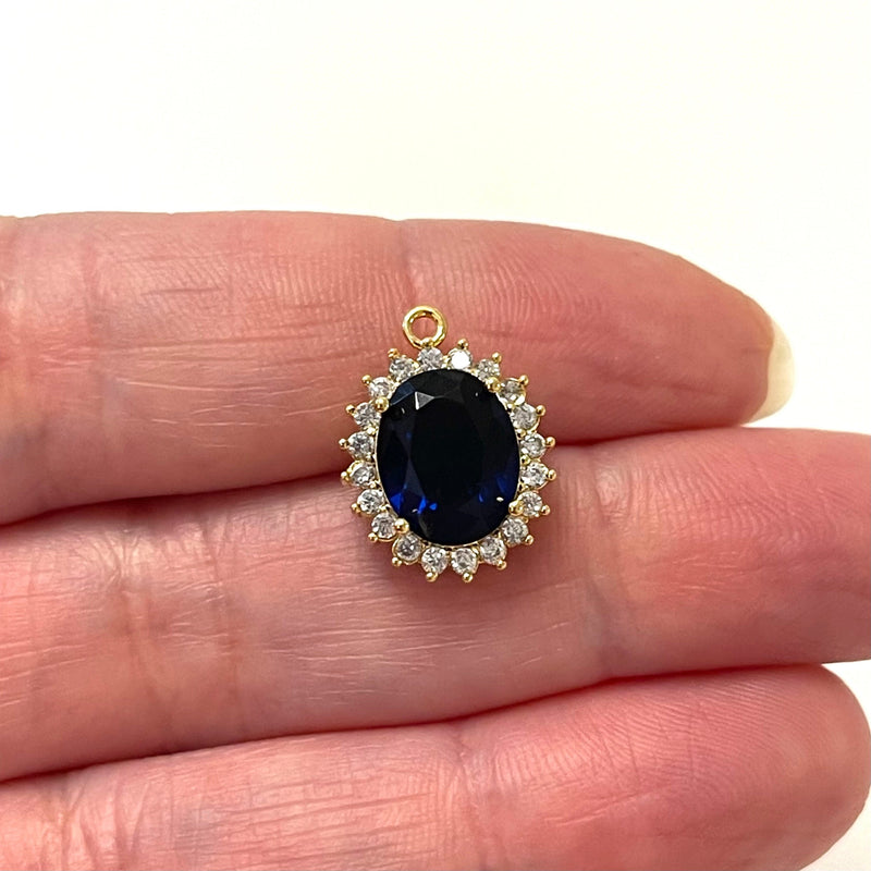 Sapphire Swarovski Crystal Charm