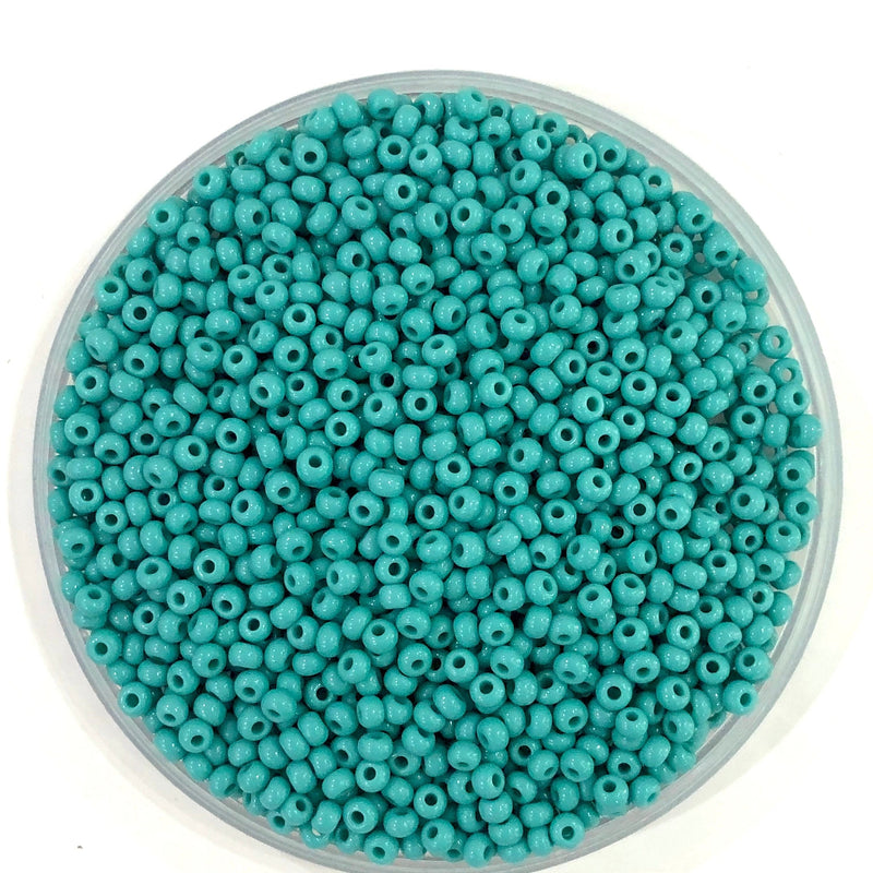 Preciosa Seed Beads 6/0 Rocailles-Round Hole 100 gr, 63130 Green Turquoise