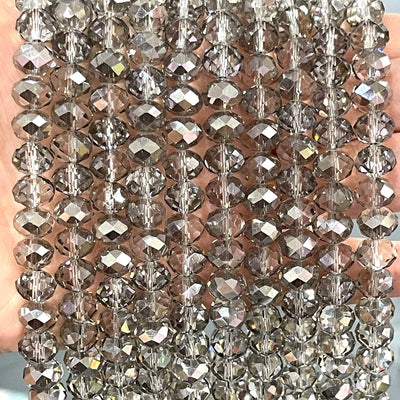 Crystal faceted rondelle - 72 pcs - 10 mm - full strand - PBC10C31Crystal Beads, Beads, glass beads, beads crystal rondelle beads £3