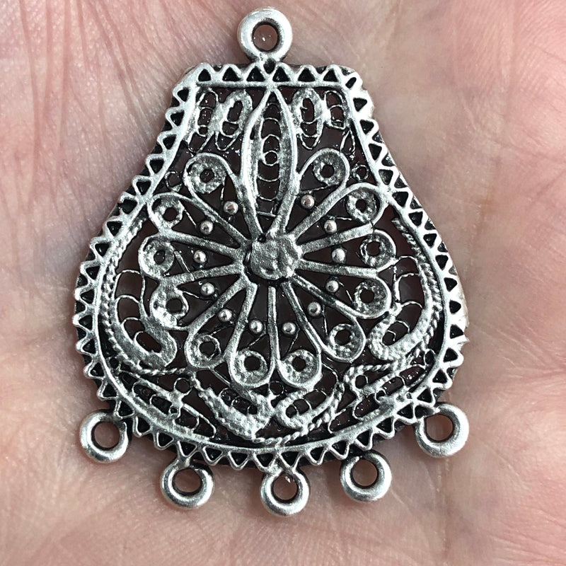 Silver Plated Authentic Pendant-5 Holes Pendant-4.5 cmX3.5 cm