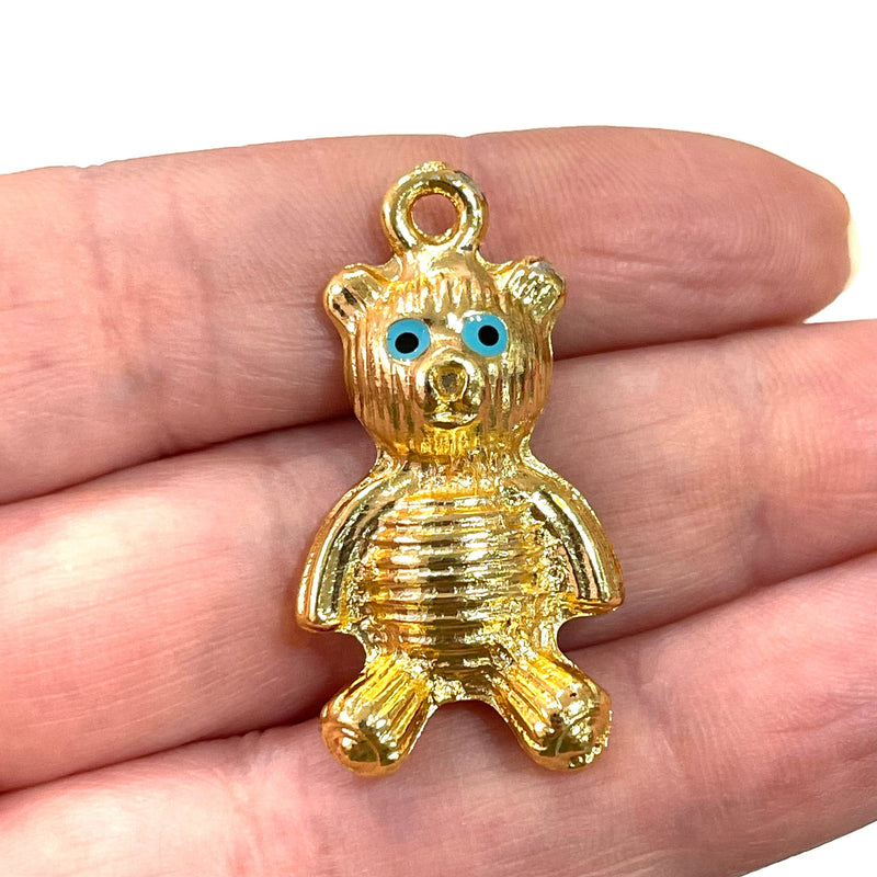 Mommy Bear 24 Karat vergoldeter Charm, ein Mitglied unserer Bärenfamilie