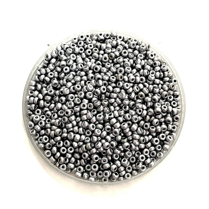 Preciosa  Seed Beads 8/0 Rocailles-Round Hole-100 Gr,01700 Soft Silver