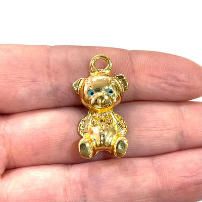 Mommy Bear 24Kt Gold Plated Charm, a member of our Bear Family