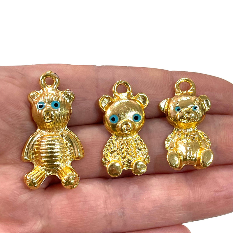 Mommy Bear 24 Karat vergoldeter Charm, ein Mitglied unserer Bärenfamilie