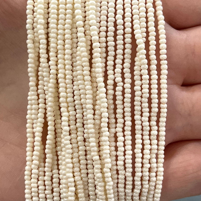 Preciosa Seed Beads 11/0 -16292-Orange Terra Pearl Dyed Chalkwhite-PRCS11/0-5