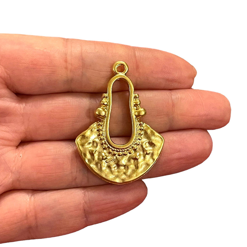 24Kt Matte Gold Plated Authentic Pendant