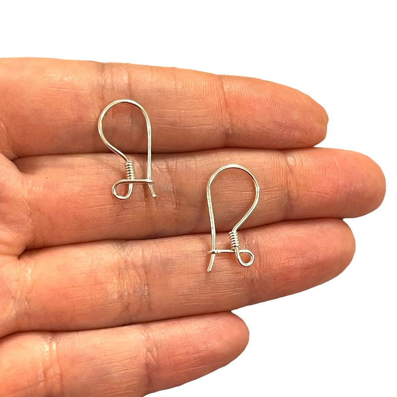 Sterling Silver Earring Hooks, 925 Sterling Silver Earring Wires, 1 pa –  Peppy Beads