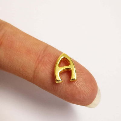 24Kt Gold Plated Initial Charms, Gold Alphabet Letter Charm