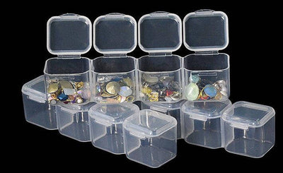 Bead Container, 28 Slots Clear Plastic Empty Storage Box, Nailart Rhinestone Tools, Jewelry Beads Display Storage Box, Case Organizer Holder