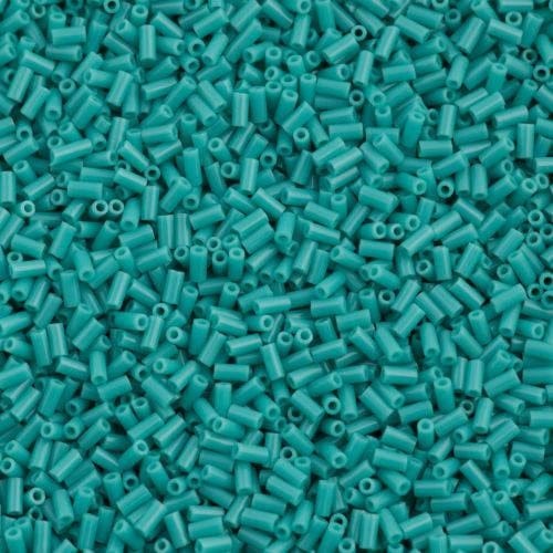 Miyuki Bugles size 3mm 0412  Opaque Turquoise  10 grams. Turquoise bugles 3mm,  Opaque Turquoise bugles 3mm