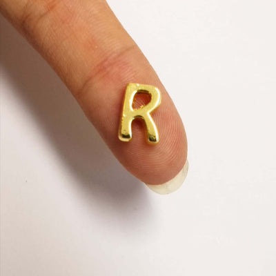 24Kt Gold Plated Initial Charms, Gold Alphabet Letter Charmsğ