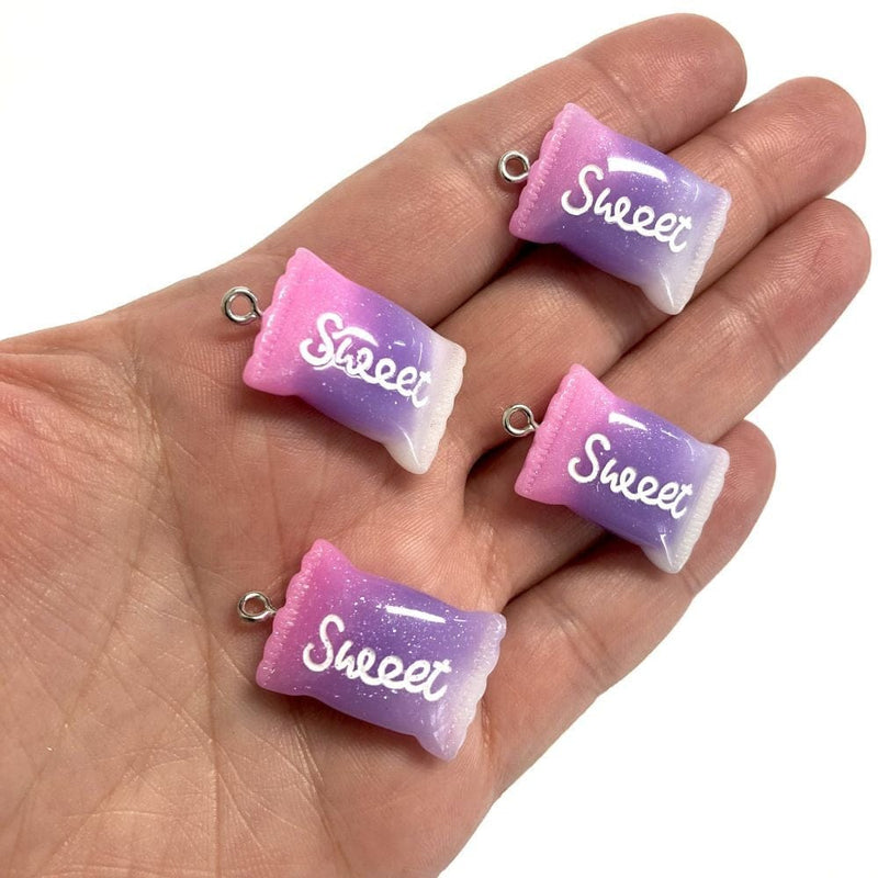 Sweet Candy Charms, Acrylic Sweet Candy Charms, 4 pcs in a pack