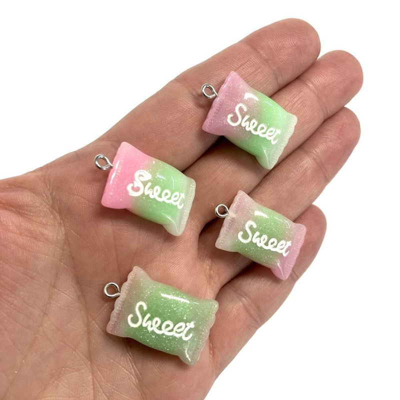 Sweet Candy Charms, Acrylic Sweet Candy Charms, 4 pcs in a pack