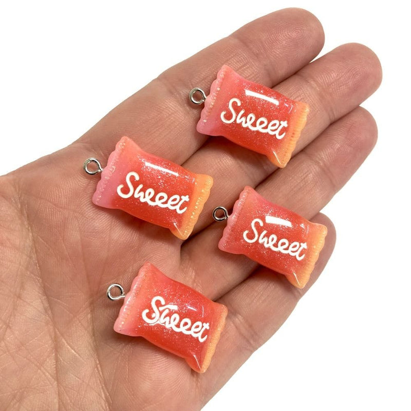 Sweet Candy Charms, Acrylic Sweet Candy Charms, 4 pcs in a pack
