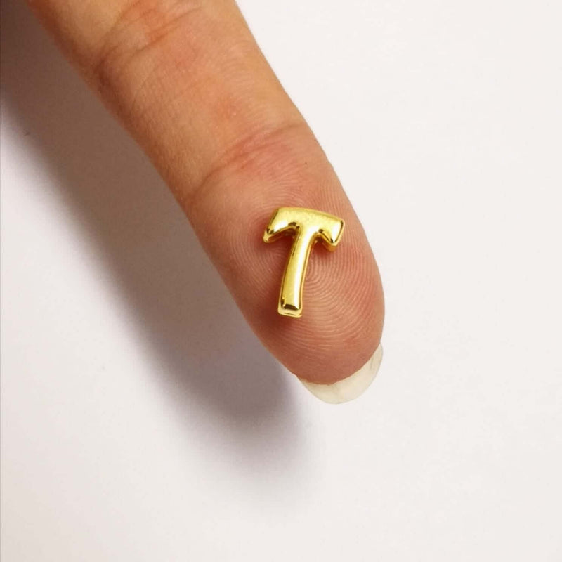 24Kt Gold Plated Initial Charms, Gold Alphabet Letter Charm