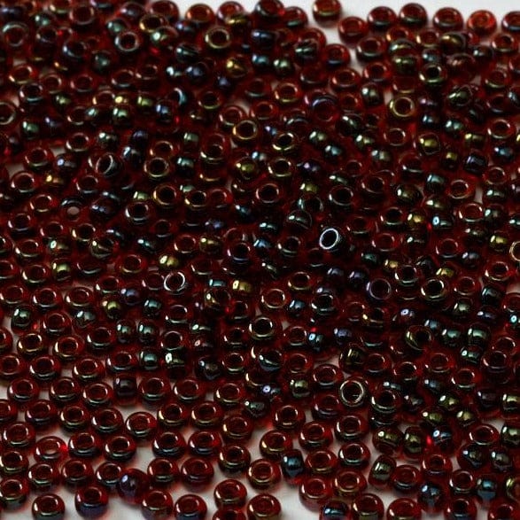 Miyuki Seed Beads 15/0,0367 - Garnet Lined Ruby AB, 10 Gr £2.75